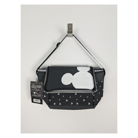 Disney Mickey Mouse charcoal grey heads insulated lunch tote bag - Picture 1 of 3